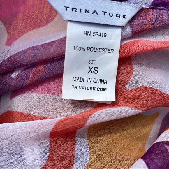 Trina Turk Ogee coverup kaftan multicolor geometric swim size XS Extra Small - Picture 3 of 8